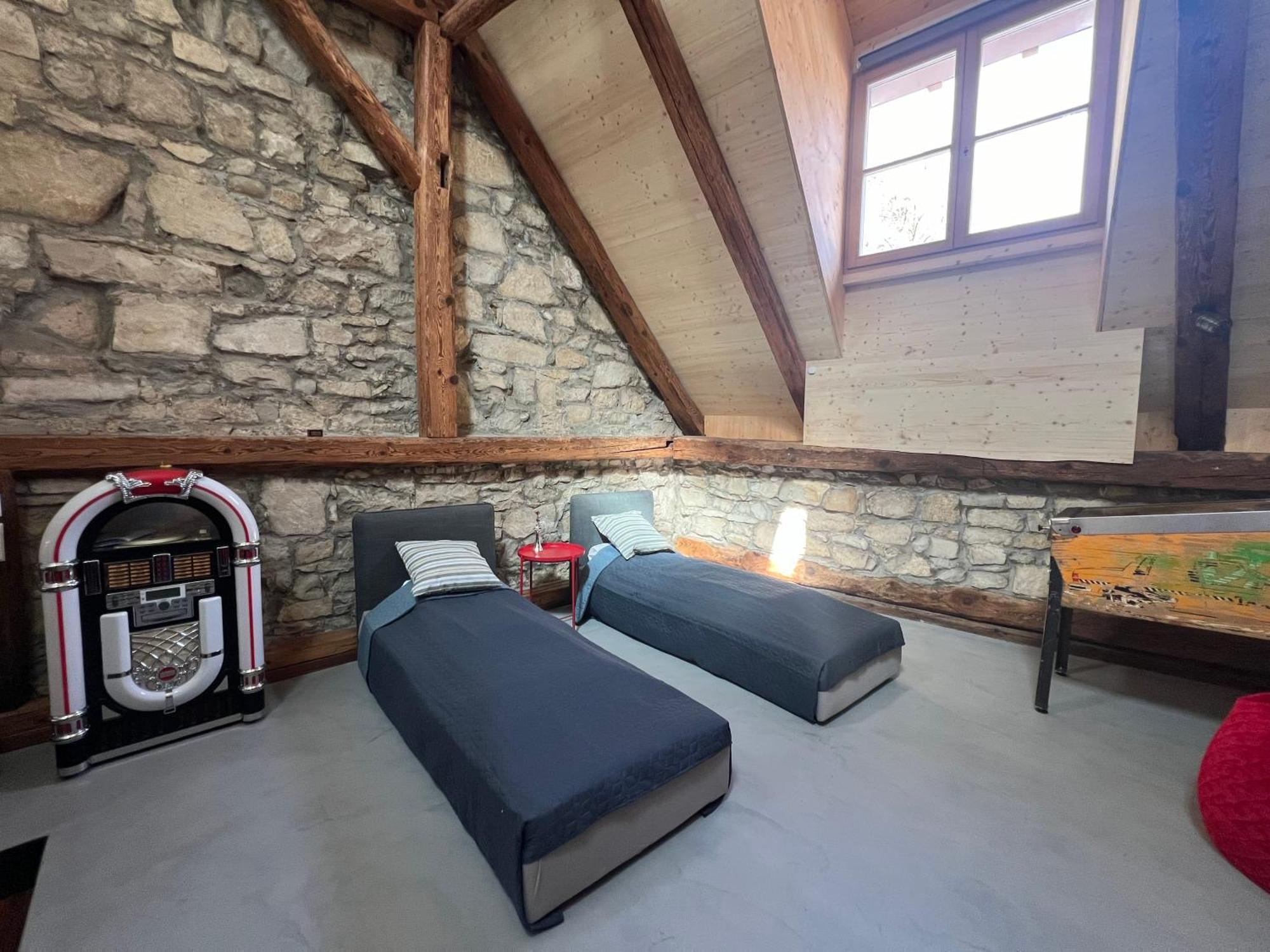 Marys Family Friendly Apartments,visit Rhine Falls For Free If 2 Nights, Soho 95m2 2-bedrooms 2nd Floor & South 105m2 3-bedrooms & Loft 115m2 3-bedrooms With Galerie,loft Netz 20m2, Pinball, Schaffhausen-hemmental, Rheinfall 10 K * Schaffhouse