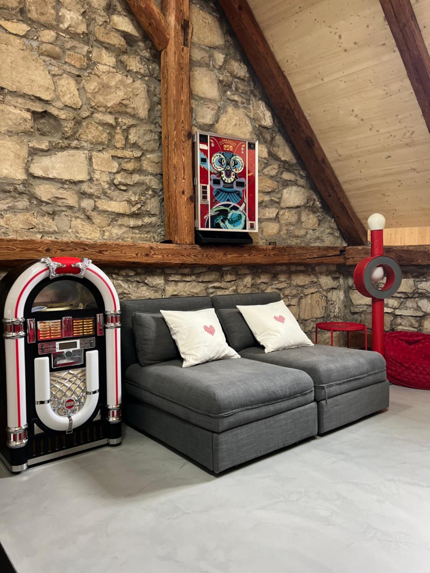Marys Family Friendly Apartments,visit Rhine Falls For Free If 2 Nights, Soho 95m2 2-bedrooms 2nd Floor & South 105m2 3-bedrooms & Loft 115m2 3-bedrooms With Galerie,loft Netz 20m2, Pinball, Schaffhausen-hemmental, Rheinfall 10 K * Schaffhouse