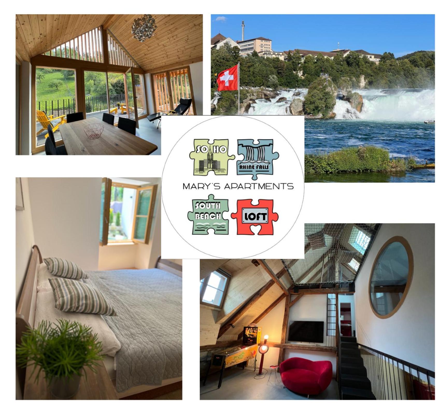 Marys Family Friendly Apartments,visit Rhine Falls For Free If 2 Nights, Soho 95m2 2-bedrooms 2nd Floor & South 105m2 3-bedrooms & Loft 115m2 3-bedrooms With Galerie,loft Netz 20m2, Pinball, Schaffhausen-hemmental, Rheinfall 10 K *