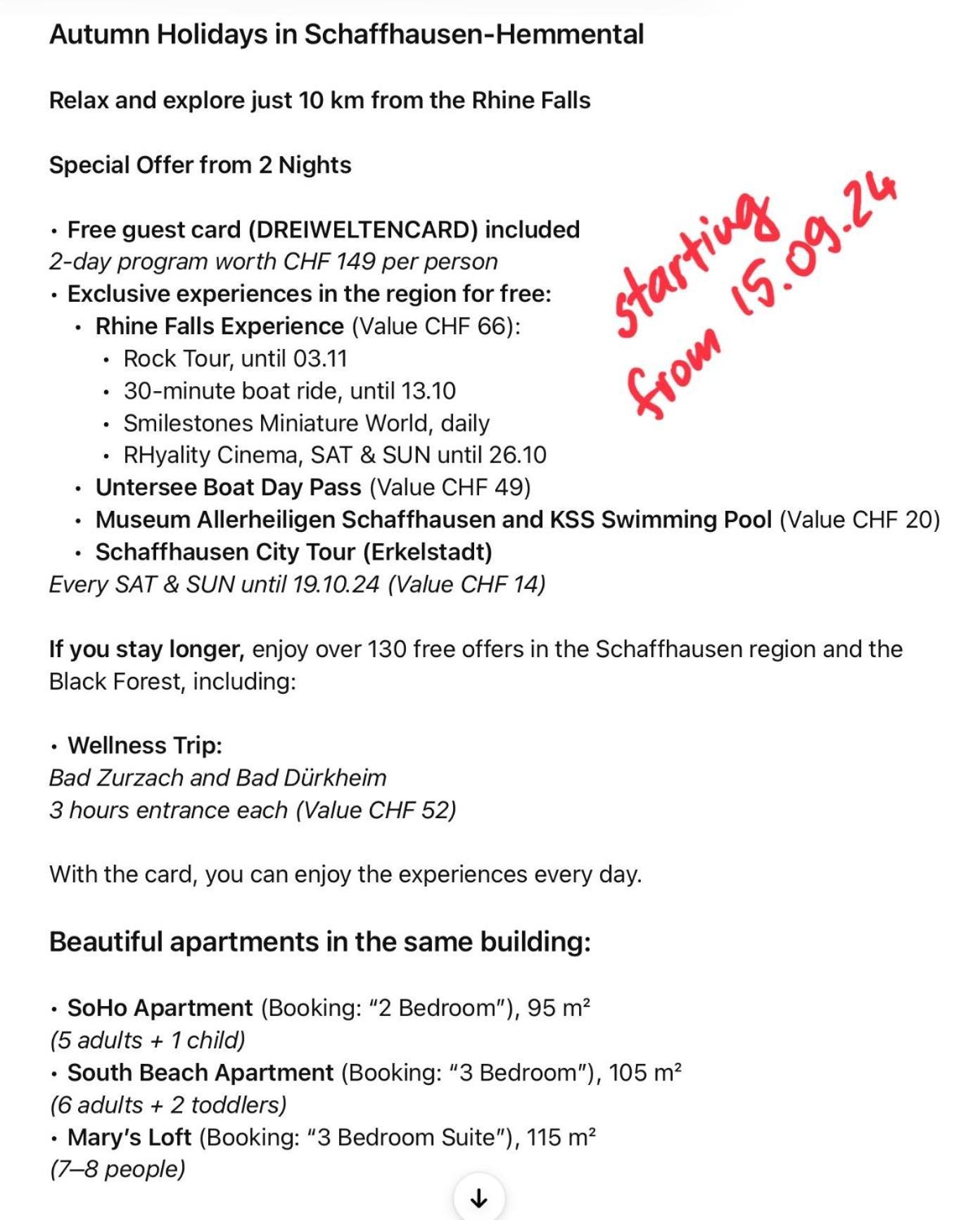 Mary's Family Apartments: Spacious Soho, South Beach, Or Loft Near Rhine Falls Apartment *